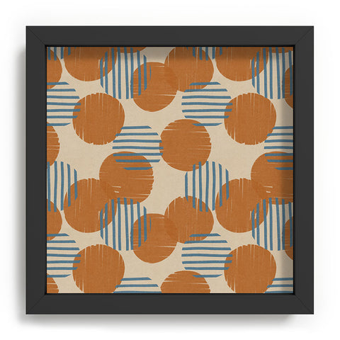 Alisa Galitsyna Abstract Pattern Orange Blue Recessed Framing Square