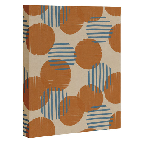 Alisa Galitsyna Abstract Pattern Orange Blue Art Canvas