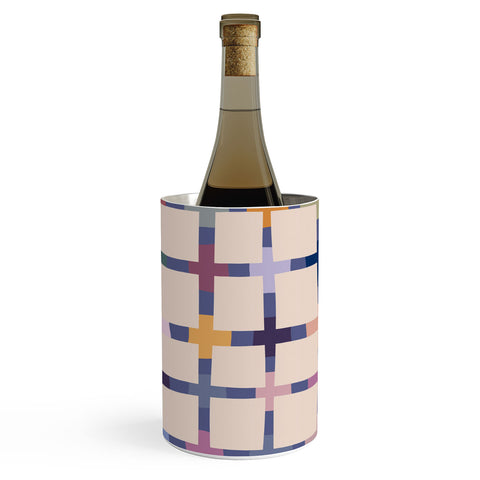 Alisa Galitsyna Colorful Patterned Grid II Wine Chiller