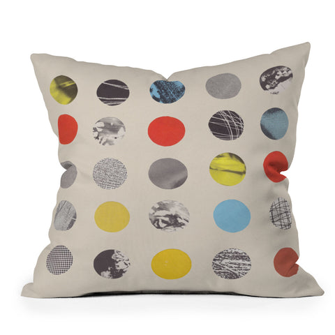 Alisa Galitsyna Paper Pattern Circles Throw Pillow