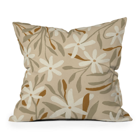 Alisa Galitsyna Pastel Wildflowers Outdoor Throw Pillow