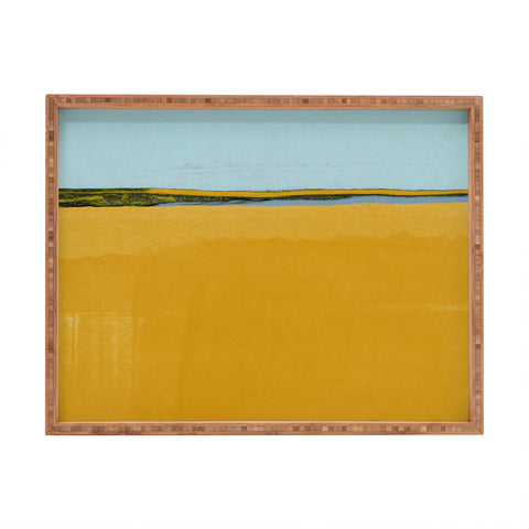 Alisa Galitsyna Where Blue Meets Gold Rectangular Tray