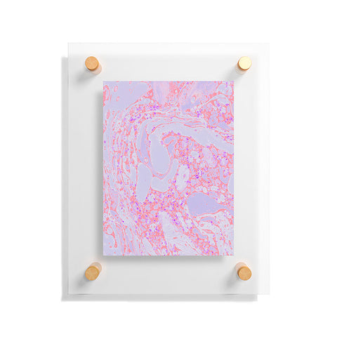 Amy Sia Marble Coral Pink Floating Acrylic Print