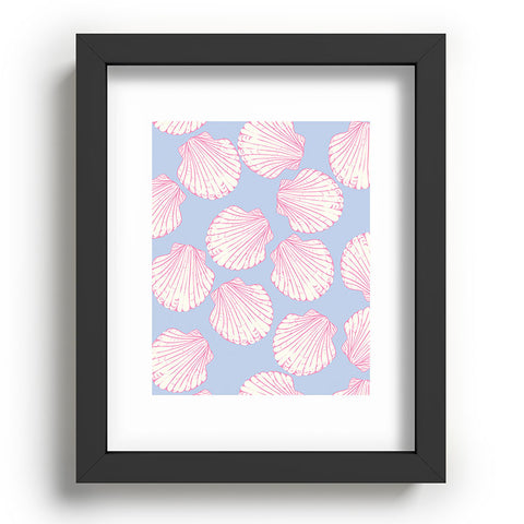 April Lane Art Seashell Pattern Recessed Framing Rectangle
