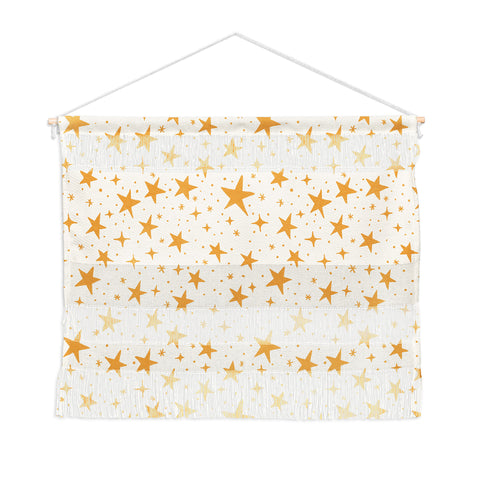 Avenie Christmas Stars in Yellow Wall Hanging Landscape