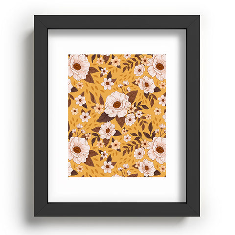 Avenie Delicate Fall Florals Recessed Framing Rectangle