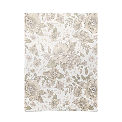 Avenie Delicate Flowers Poster