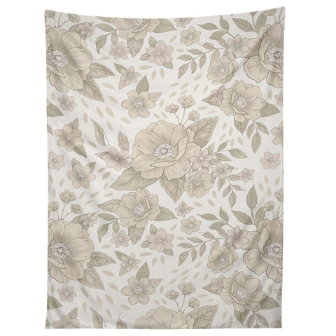 Avenie Delicate Flowers Tapestry