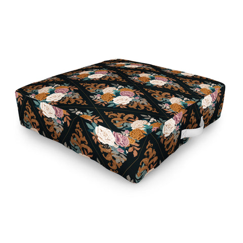 Avenie French Florals I Outdoor Floor Cushion