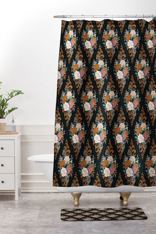 Avenie French Florals I Shower Curtain And Mat