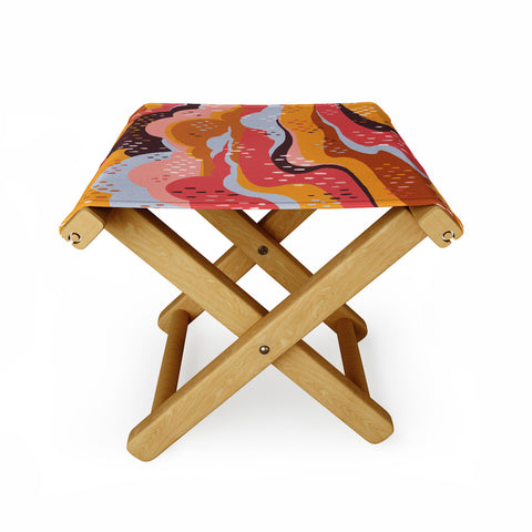 Avenie Land and Sky Sunset Folding Stool