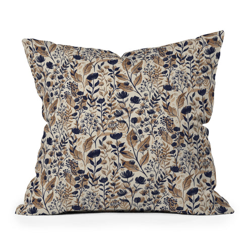Avenie Moody Blooms Ditsy III Throw Pillow