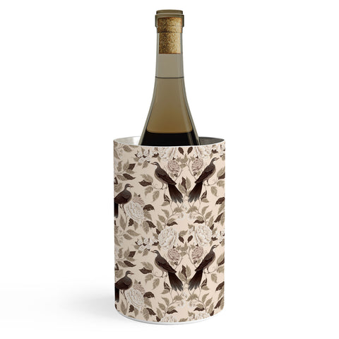 Avenie Neutral Bird Damask Wine Chiller