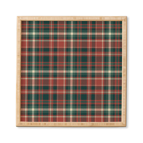 Avenie Vintage Christmas Plaid Framed Wall Art