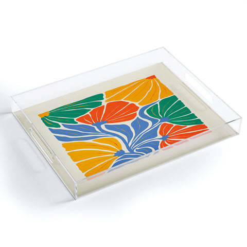 ayeyokp Starlight Summer Foliage Acrylic Tray