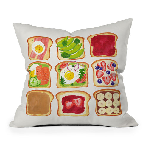 ayeyokp The Toast Club Brunch Art Throw Pillow