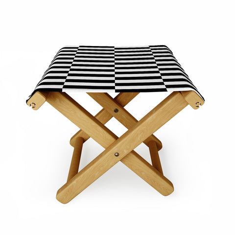 Bianca Green Black And White Order Folding Stool