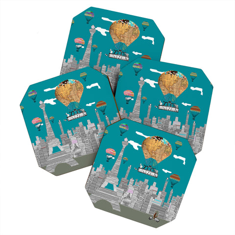 Brian Buckley Adventure Days Paris Coaster Set