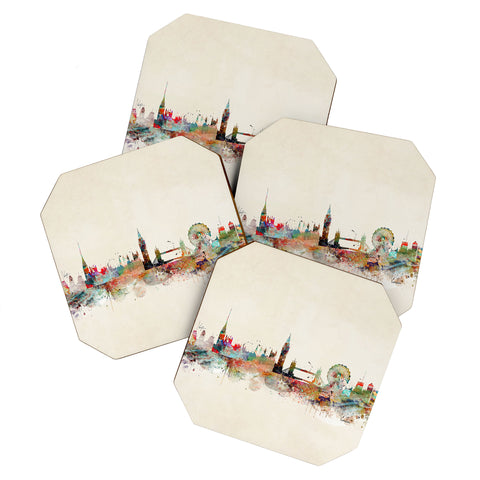 Brian Buckley london city skyline Coaster Set