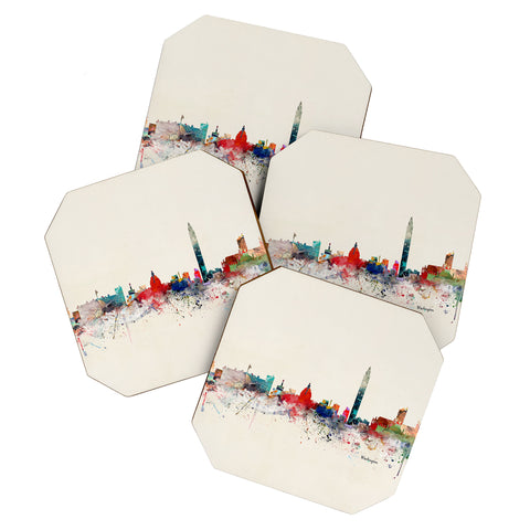 Brian Buckley washington dc skyline Coaster Set