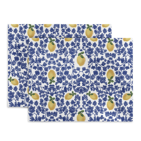 Britt Mills Design Chinoiserie Lemons Placemat