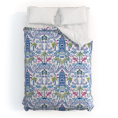 Britt Mills Design Colorful Coastal Chinoiserie Comforter