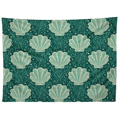 Byre Wilde Seashell sea green Tapestry