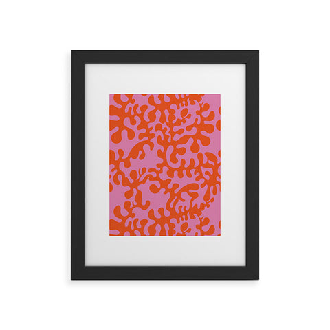 Camilla Foss Shapes Pink and Orange Framed Art Print