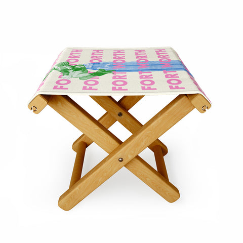 carolineellisart Fort Worth Girl 2 Folding Stool