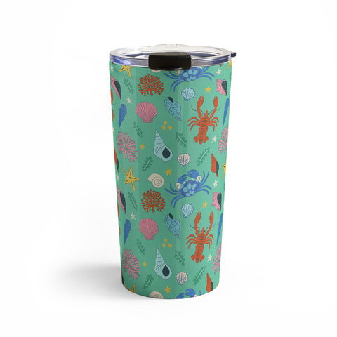 carriecantwell Crustaceans Seashells Travel Mug