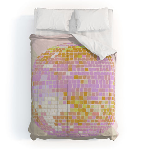 Cat Coquillette Disco Ball Peach Comforter