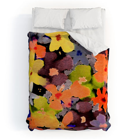 CayenaBlanca Abstract Flowers Duvet Cover