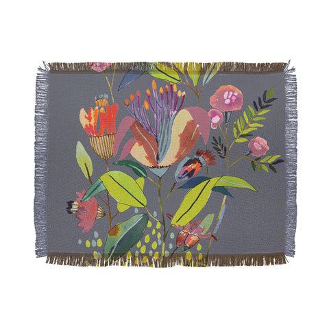 CayenaBlanca Blooming Flowers Throw Blanket