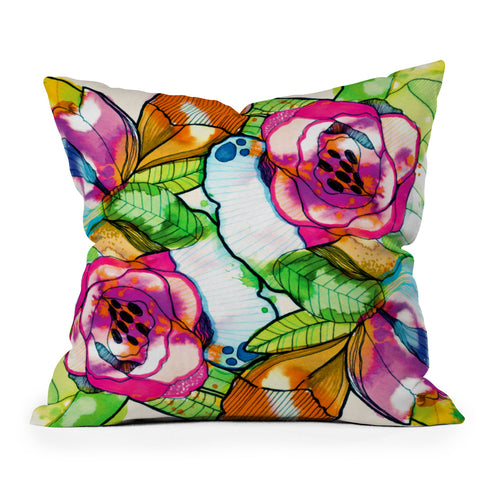 CayenaBlanca Fantasy Garden Outdoor Throw Pillow