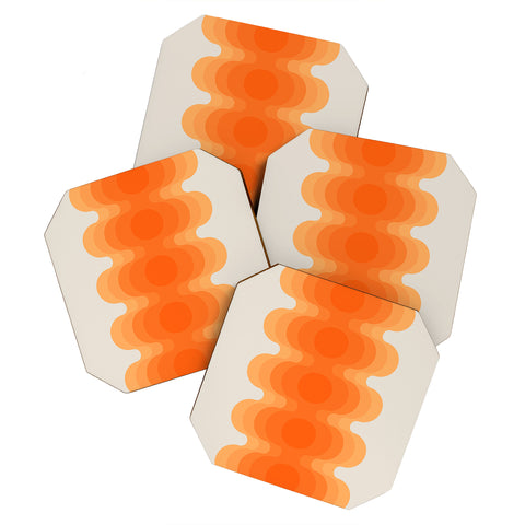 Circa78Designs Echoes Creamsicle Coaster Set