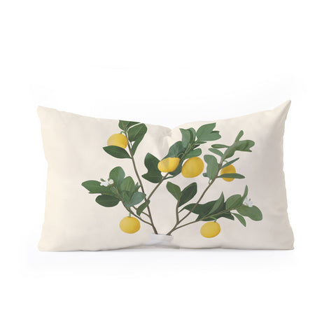 City Art Lemon Branches II Oblong Throw Pillow