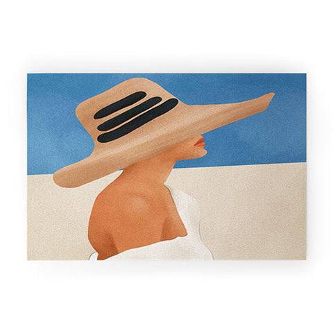 City Art Summer Hat Welcome Mat