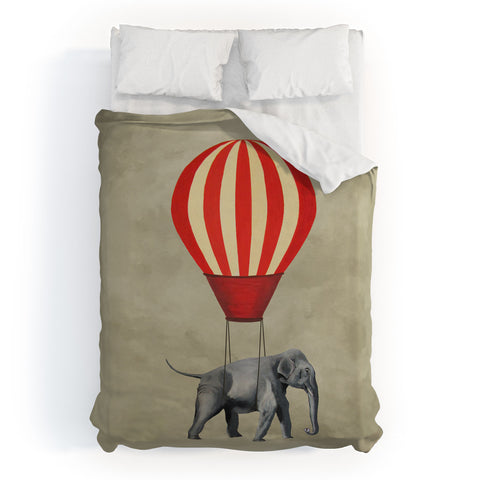 Coco de Paris Elephant with hot airballoon Duvet Cover