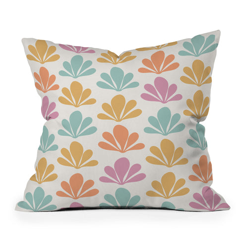 Colour Poems Abstract Plant Pattern XI Outdoor Throw Pillow