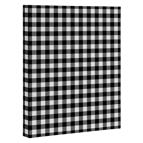 Colour Poems Gingham Black and White Art Canvas