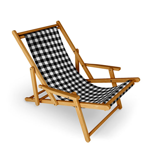 Colour Poems Gingham Black and White Sling Chair