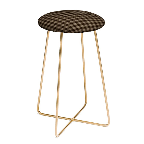 Colour Poems Gingham Earth Counter Stool