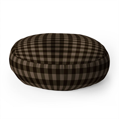 Colour Poems Gingham Earth Floor Pillow Round