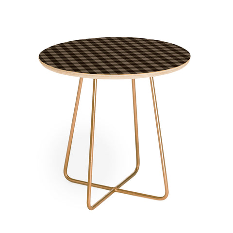 Colour Poems Gingham Earth Round Side Table