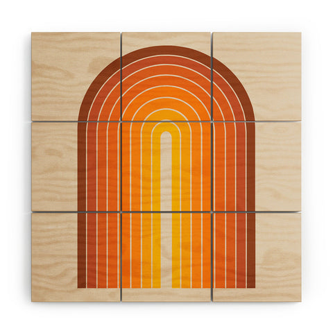 Colour Poems Gradient Arch Sunset Wood Wall Mural