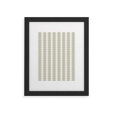 Colour Poems Maude Pattern Natural Green Framed Art Print
