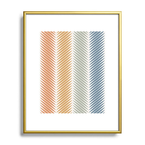 Colour Poems Palm Leaf Pattern LXIV Metal Framed Art Print Havenly