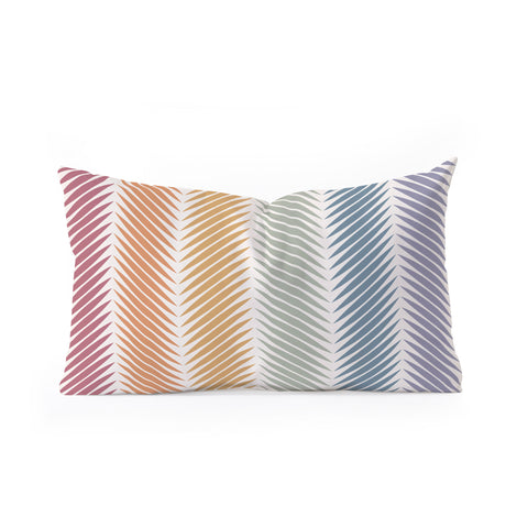 Colour Poems Palm Leaf Pattern LXIV Oblong Throw Pillow Havenly
