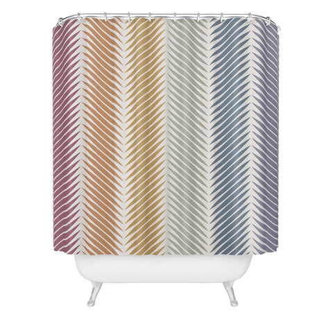 Colour Poems Palm Leaf Pattern LXIV Shower Curtain Havenly