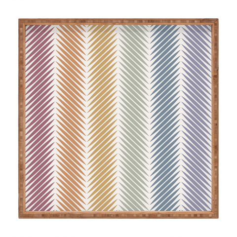 Colour Poems Palm Leaf Pattern LXIV Square Tray